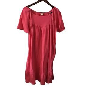 Vintage BocaBay 100% Cotton PInk House Dress made in India Large